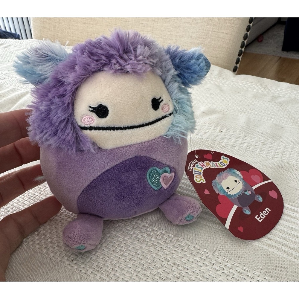 Original Squishmallows Eden The Bigfoot 6"Purple Plush w/ Tag Valentine's 2025